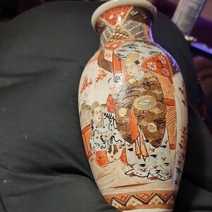 Handcrafted Ceramic Vase with Traditional Design